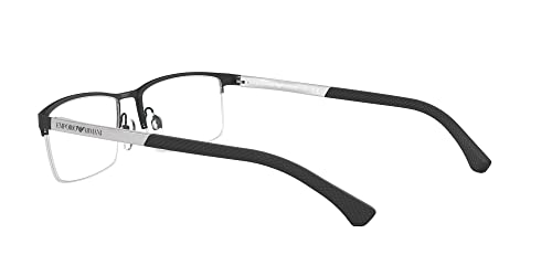 Emporio Armani EA1041 Prescription Eyewear Frames, Rubber Black/Demo Lens, 57 mm