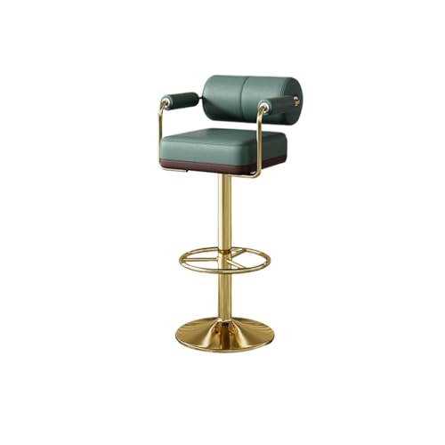 CHUNXVLI Taburete De Barra Comedor Taburete Giratorio Elevable For Uso Doméstico, Silla De Desayuno con Respaldo Muebles Y Decoración(Green-b)
