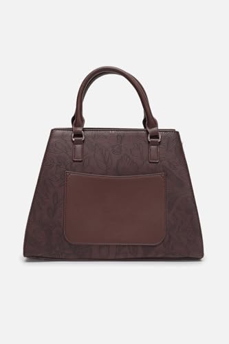 Image of Allen Solly Womens Floral dark-brown HANDBAG