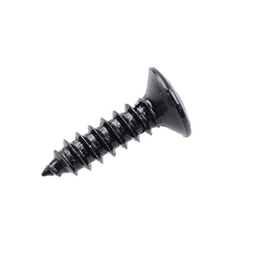 SAPHUE 3MM Electric Guitar Bass Pickguard Screws Pick Guards Scratch Plate Mounting Screws for Fender Strat ST Tele TL Stratocaster Telecaster Gibson LP Les Paul SG Guitar Pack of 50 (Black)