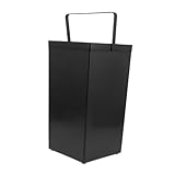 HIAKDOFT Schwarzer Quadratischer Abfalleimer Innenbehälter aus Robustem Kunststoff Herausnehmbar...