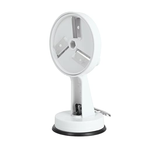 KitchenCraft Rotary Runner Bean Slicer 23cm with Suction Pad in Gift Box, Stainless Steel & Plastic, White/Black