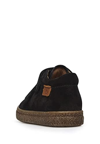 Naturino Albus VL-Nappa Leather and Suede Sneakers-Black2