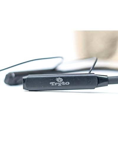 Image of TRYTO TML-515 Groove Air Neckband, 35 Hours Playtime, Type C Fast Charging, BT V5.2, 10MM Drivers with Copper Rings, Crystal Clear Sound, IPX5 Water & Sweat Resistant (Black)