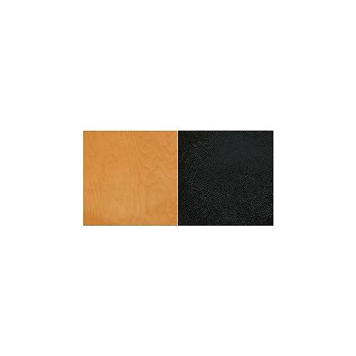 Image of Flash Furniture HERCULES Series Black School House Back Metal Restaurant Chair - Natural Wood Seat