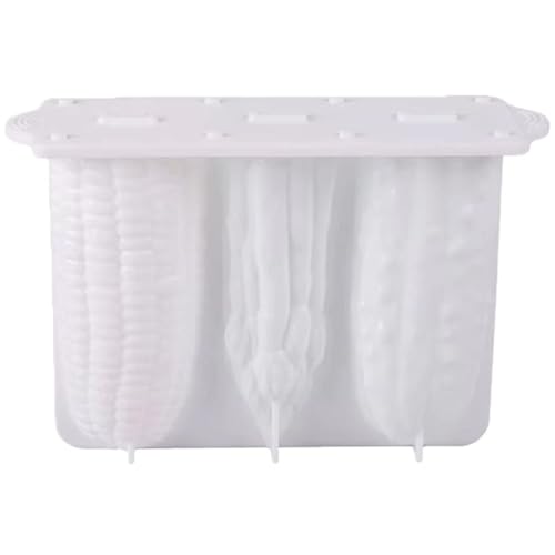 Vobumix Molde En Forma De Maíz, Molde para Helado, Molde Creativo para Postres, Herramienta para Hornear De Verano para Paletas Y Helados DIY