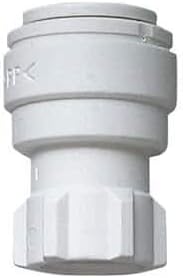 IPW Industries Inc-John Guest - Polypropylene Faucet Connector Quick Connect Fitting 7/16" UNS / 1/4" OD/Single- PP3208U7W