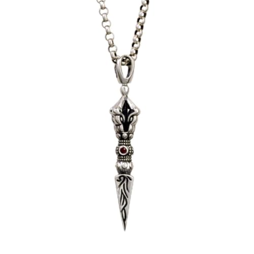 Collier Vajra tibétain haut de gamme pendentif protection fait main mixte