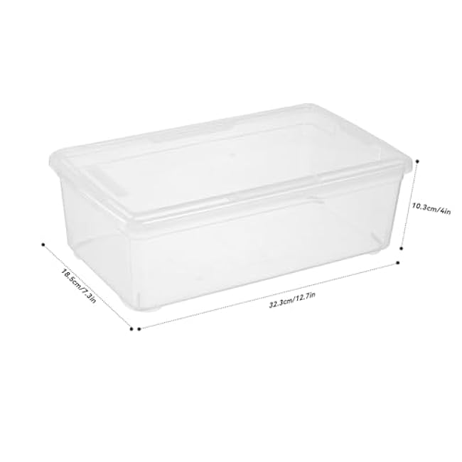 8 Packs 6 Quart Latching Storage Box,Shoe Boxes Clear Plastic Stackable Storage Bins With Lids Stackable Storage Containers Plastic Shoe Boxes With Lids (Clear, 8 Pack)