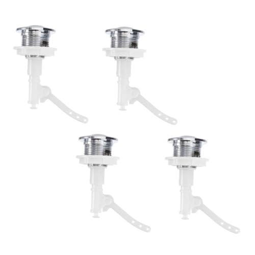 Abaodam 4個 トイレタンク交換用プッシュボタン 耐錆めっき仕上げ ホーム ホテル用浴室部品 簡単取付 省工具設計 節水対応