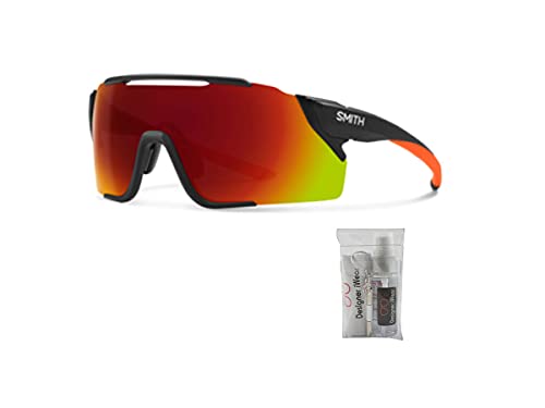 SMITH Attack Rectangle Sunglasses for Men for Women +BUNDLE with ACCESSORY EYEWEAR KIT2