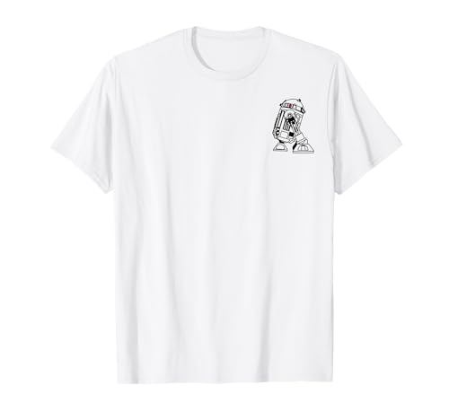 T-shirt Star Wars R2-D2 avec logo brodé sur la poitrine gauche en coton noir pour homme