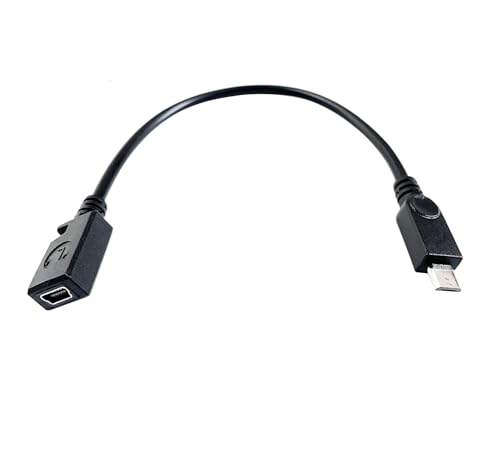 Image of Micro USB Male to Mini USB Female Extension Cable Mini USB to Micro USB Charging and Data Sync Cord