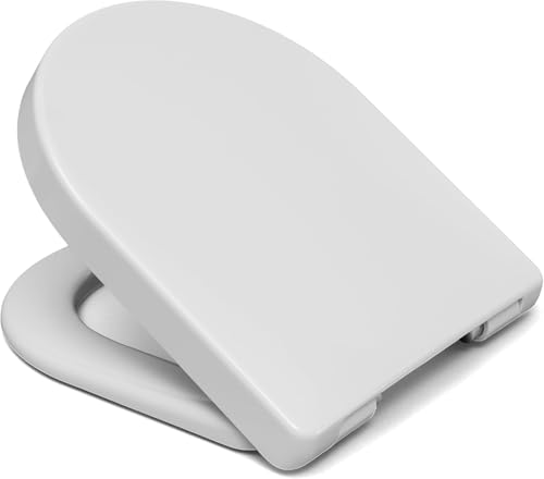 Ritzer WC-Sitz für Laufen Pro | Absenkautomatik & Quick release Funktion | Für spülrandlose WCs | Duroplast mit Edelstahl-Scharniere | Weiß | Referenznummer: H8969513000001