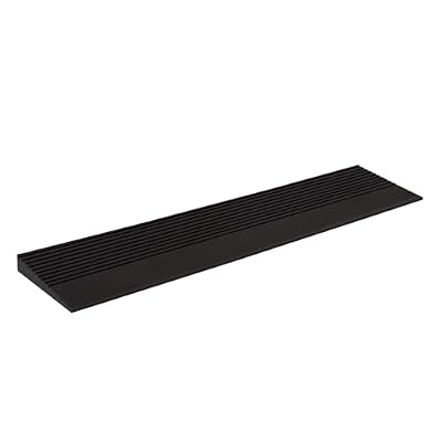 Boiarc 1" Rise Threshold Ramp, 35.4" Wide Natural Rubber Door Ramp Wheelchair Ramp, 1500 LBS Capacity, Non-Slip Solid Rubber Threshold Ramp Used for Thresholds,Doorways and Bathroom