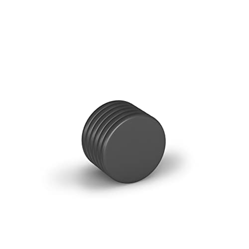 Realth Neodymium Magnets Disc With Epoxy Coating 0.47” X 0.08” 6 Pack Black Strong Permanent Rare Earth Magnet For Fridge Crafts Science (Mdb120206) #TOP8