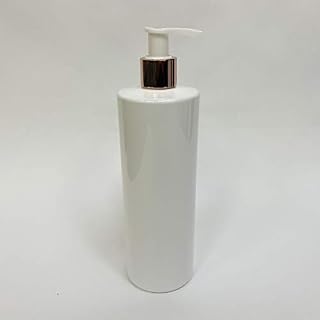 500ml Dispenser Pump Bottle White PET Plastic Bottle Lotion Pump Mrs Hinch Customisable DIY Refillable Bathroom Hand Lotion Soap Bottle Rose Gold Lids (3)