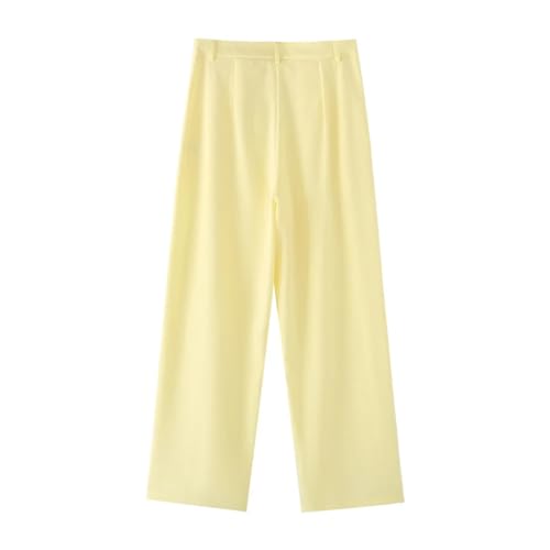 Women's Summer Casual Solid Color V-Neck Sleeveless Single Breasted Vest Fashion High Waist Pants Set4