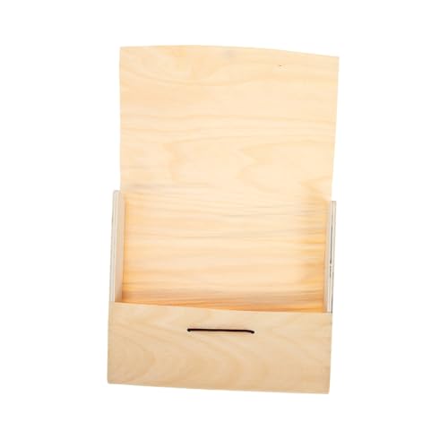 Healifty Delicate Wooden Tea Storage Case for Tea Cakes Creative Tea Box with Lid Natural Design Elegant and Decorative Tea Organizer for Brick Tea and More