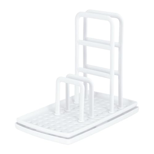 SMASOLO Estante Escurridor de Fregadero Blanco para Paños de Cocina Soporte Plástico Resistente al Agua Toallero Multifuncional para Almacenamiento y Organización en Cocina