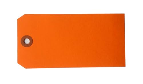 #6 Shipping Tags, Orange, Plain 13 Pt., 5-1/4