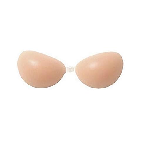 Simply Gorgeous Silicone Adhesive Stick On Push Up Gel Strapless Backless Invisible Bra - Cup Size A Nude Cover