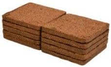 Nature's Footprint Coco Coir New CASE Packs 250g/40 Count Renewable Soil Addition for Potted Plants, Gardens, Composting and Pet Bedding, Composting Toilets, and More Makes up to 50 Gal expanded