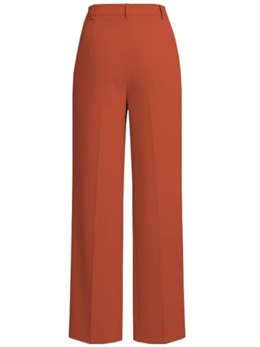 Image of GRECIILOOKS Trousers for Woman | Womens High Rise High Waist Flared Korean Style | Formal Pant for Women Office Wear| Track Pants for Womans Elegant for College & Events (Available in Plus Size)