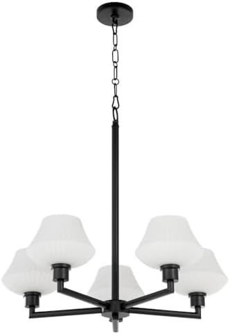 Love Nest Quorum 6221-5-59 Cassini - 5 Light Chandelier-26.25 Inches Tall and 27.75 Inches Wide, Finish Color: Matte Black