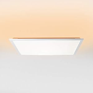 Lightbox Led-paneel plafondlamp, dimbaar, 60 x 60 cm, 36 watt, met RGB-achtergrondverlichting, 2700-6500 Kelvin, metaal/kunststof, wit