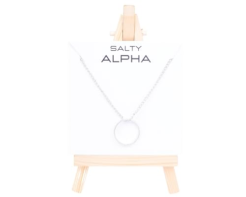 Image of SALTY ALPHA Anti Tarnish Stainless Steel Promise Ring Locket Neck Chain for Men | Stylish Pendant Necklace | Jewellery Accessories for Boys | Minimal Jewelry | Gifts for Boyfriend & Husband | Gift for Diwali, Christmas, Marriage, Birthday