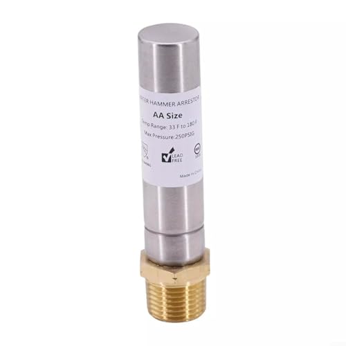 Waterslagdemper 1/2 inch NPT roestvrij staal wasmachinearmaturen bescherming stille werking compact formaat duurzaam eenvoudige installatie voor keuken badkamer wasruimte