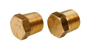 GK MART1/2" inch BSP male thread brass hexagonal hex head type solid dummy Plug with dowty washers - 3 Nos