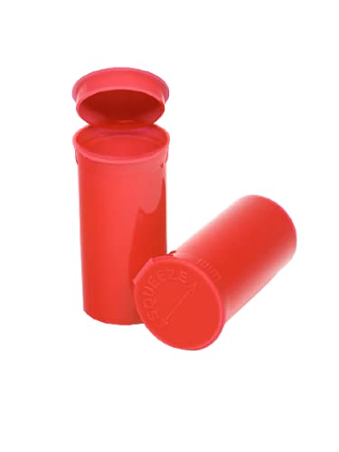 Philips Empty Full Case Prescription Pop Top Vial Made in USA Herb Containers with Child Resistant Opaque Strawberry Red Color Medical Pharmacy Pill Bottles (19 Dram / 225 Units)