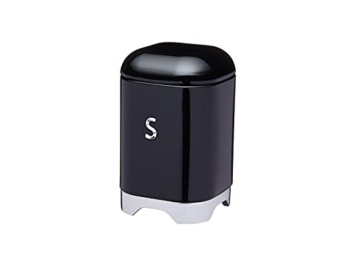 KitchenCraft Lovello Sugar Canister, 11 x 19 cm (4.5" x 7.5") - Midnight Black