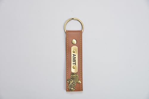 Image of Mens Leather Wallet and Keychain Combo Name Leather Wallet Keychain for Mens Personalized Wallet Keychain Set with Wallets Keychains for Men | Customised Gift Set for Men with Name & Charm, Red