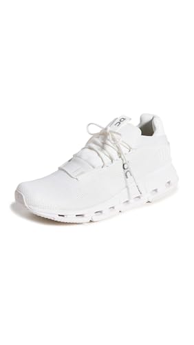 On Women's Cloudnova Sneakers, Undyed-White/White, 8.5 Medium US