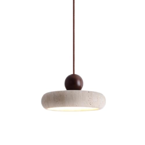 Lámpara de araña colgante de travertino 7.8 pulgadas LED cálida para iluminación de salas