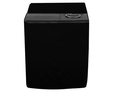 Image of Stylista Waterproof and Dustproof Polyester Washing Machine Cover Compatible for Godrej 7 Kg Semi-Automatic Top Loading WS EDGE CLS 70 5.0 PN2 GPGR, Black