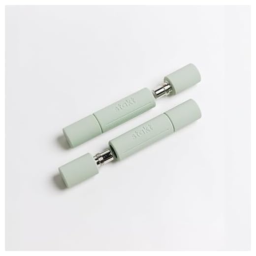 Stakt Adjustable Hand Weights, Compact Dumbbell Set with 2 4 6 Pound Weight Options, Portable Workout Equipment for Strength Training at Home or On the Go - Seafoam