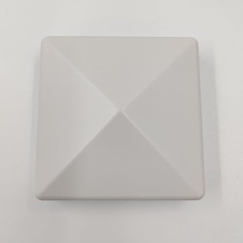 10 Stück Zaun Pfostenkappe 90 mm Pyramide Abdeckkappe cremeweiß für Pfosten 9 x 9 cm (UV stabilisiert/Made in Germany)