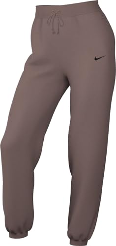 Nike Damen Phnx FLC Hr Os Hose, Smokey Mauve/Black, L