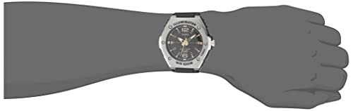 Image of Casio Illuminator Men's Quartz Sport Watch with Black Resin Strap Heavy Duty Metal Bezel Model: MWA100H-1A2V Silver-Tone