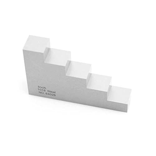 Bloque de Calibración de 5 Pasos en Acero al Carbón 1018 con espesores 0.500" a 2.500" para Medidor Ultrasónico de Espesor miniatura 3