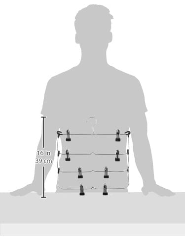 Zeller – Set 3 Grucce Multiple In Metallo Per Pantaloni – Cromate, Antiscivolo, Contengono Fino A 5 Pantaloni Ciascuna - 4