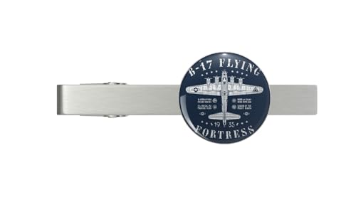 B-17 Flying Fortress Silver Tie Clip Tie Bar Veteran Gift