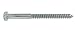 Hex Head Lag Bolt, Zinc, 0.5 x 6-In., 25-Ct.