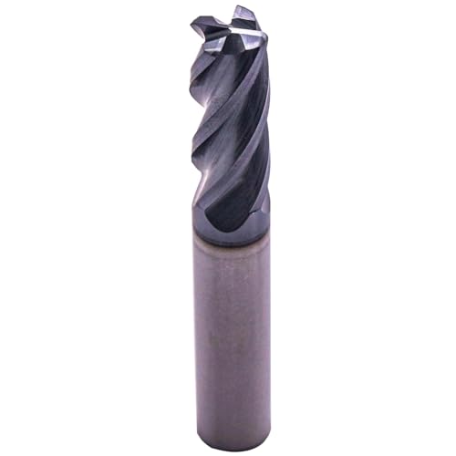 Image of 3 /8 inch 4 Flute Solid Carbide End Mill, 0.04 inch Corner Radius, AlTiN Coated | 30 Degree Helix, 3 /8 inch Cutting Diameter, 3 /8 inch Shank Diameter, 1 inch Length of Cut, 2-1 /2 inch Overall Length