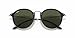 Ray-Ban Unisex RB2447 Round Round Sunglasses, Black/G-15 Green, 49 mm