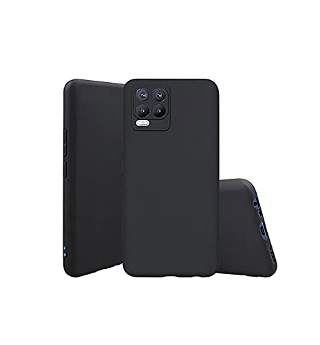 Image of Mobile Back Cover Case for Realme 8 (Silicone Case|CameraProtection|Black SC1510)